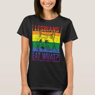 Camiseta Lesbianas Comen Lo Que El Humor Gracioso Del Gato 