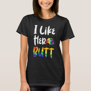 Camiseta Lésbica divertida me gusta su orgullo de toro leva