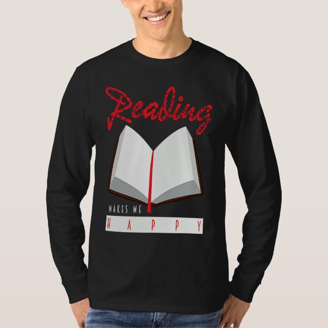 Camiseta Lesen macht mich glücklich Book Bookworm (Anverso)