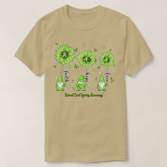Camiseta Lesiones de médula espinal Conciencia gnome fe esp (Diseño del anverso)