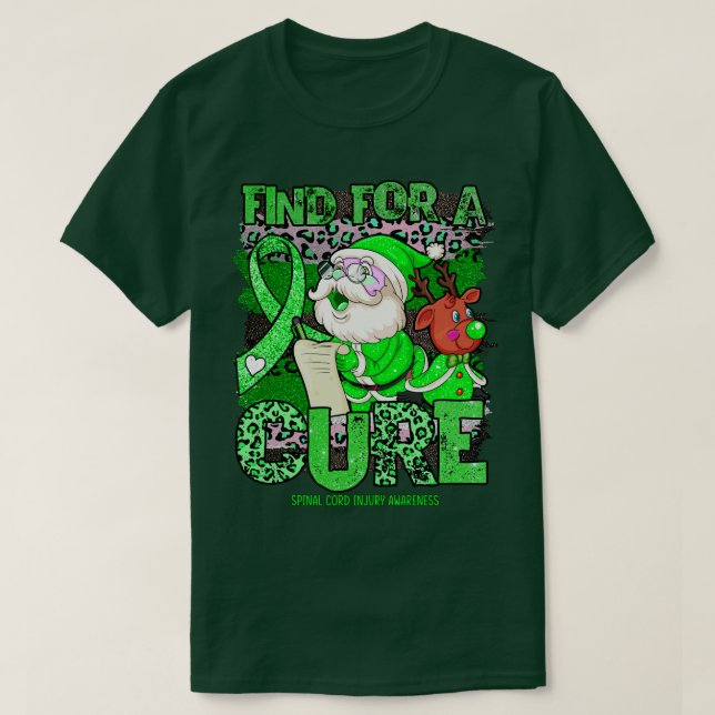 Camiseta Lesiones de médula espinal navidades de leopardo (Diseño del anverso)