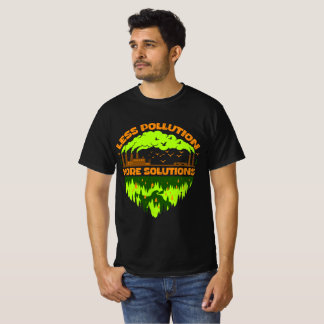 Camiseta Less Pollution More Solutions Earth Day T-Shirt