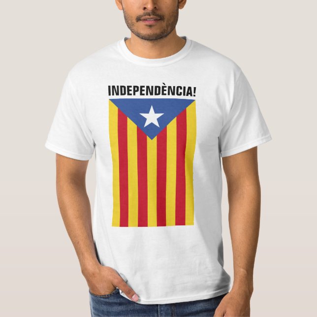 Camiseta L'Estelada Blava - bandera Cataluña de la estrella (Anverso)