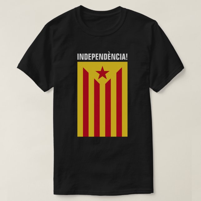 Camiseta L'Estelada Vermella - bandera protagonizada rojo (Diseño del anverso)