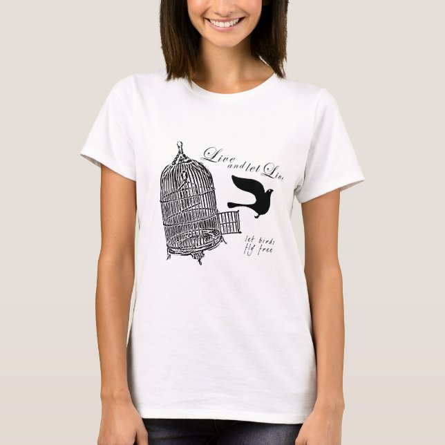 Camiseta let birds fly free (Anverso)