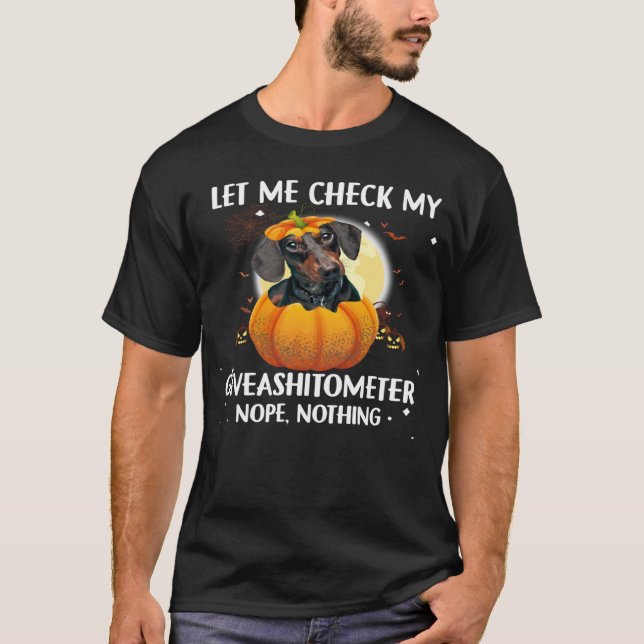 Camiseta Let Me Check My Dachshund Halloween (Anverso)