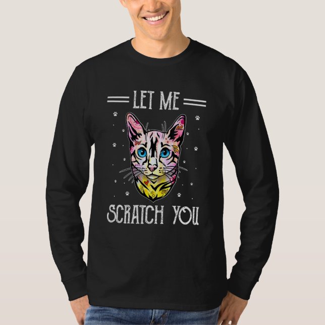 Camiseta Let Me Scractch You Funny Cat Lover Humor Kitten J (Anverso)