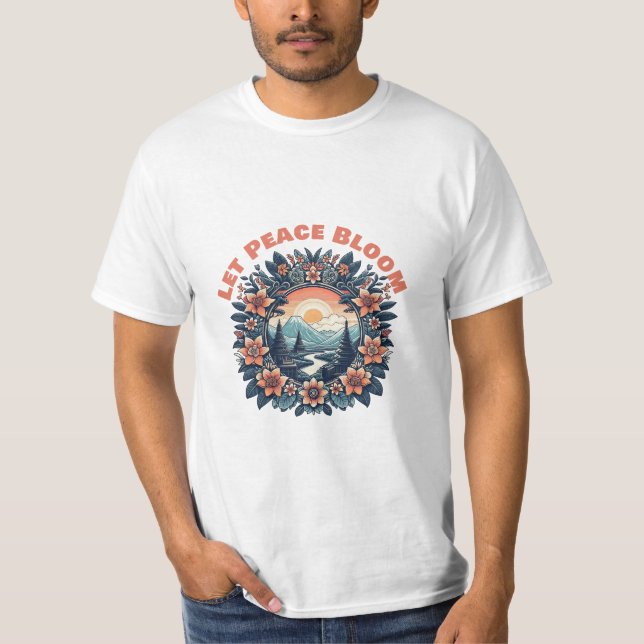 Camiseta Let Peace Bloom (Anverso)