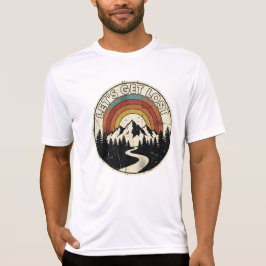 Camiseta Let’s Get Lost Retro Mountain Adventure Outdoor