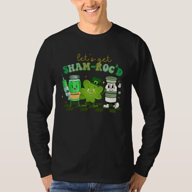 Camiseta Let s Get Shamrocked Pharmacy Tech Lucky Nurse St  (Anverso)