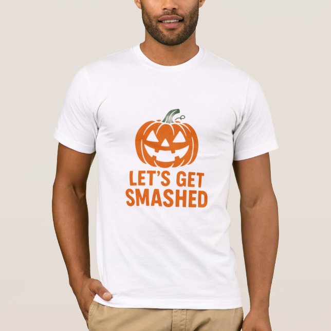 Camiseta Let’s Get Smashed Funny Halloween Pumpkin T-Shi (Anverso)