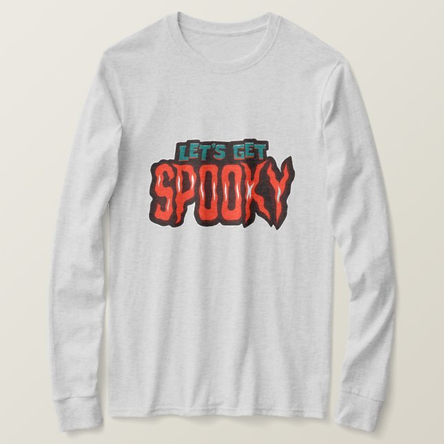 Camiseta Let’s Get Spooky Halloween Typography T-Shirt  (Anverso del diseño)