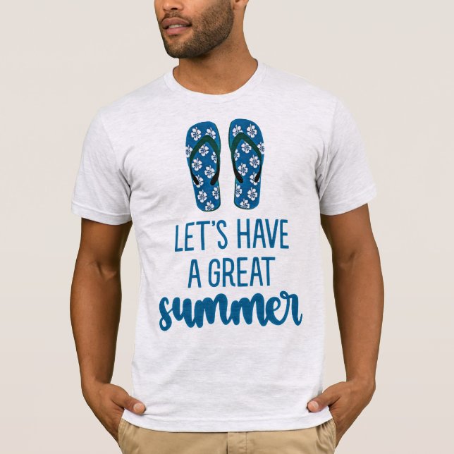 Camiseta  “Let’s Have a Great Summer” - Men’s Beach Vibes  (Anverso)