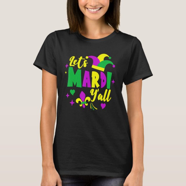 Camiseta Let S Mardi Gras 2022 Y All Galveston Cute Beads A (Anverso)