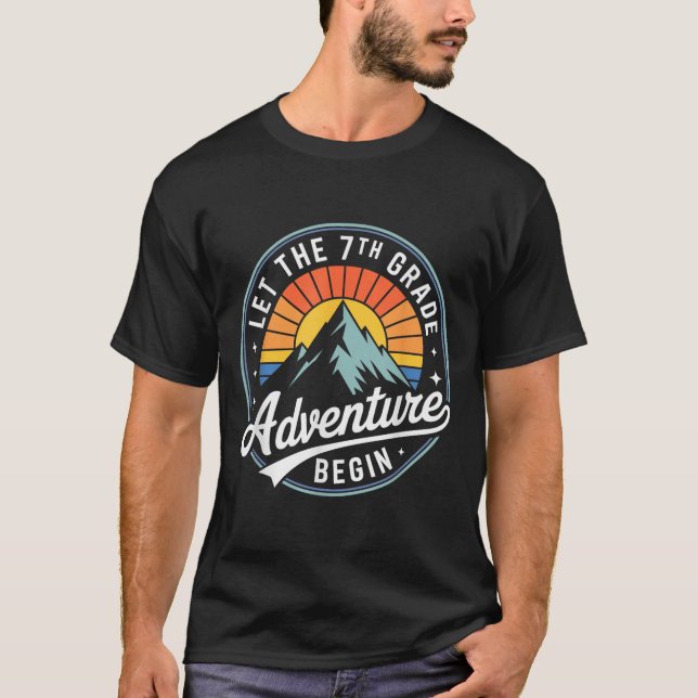 Camiseta Let The 7th Grade Adventure Begin Back To School S (Anverso)