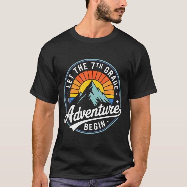 Camiseta Let The 7th Grade Adventure Begin Back To School S (Anverso)