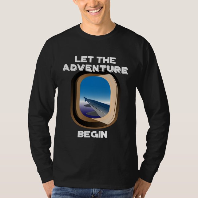 Camiseta Let The Adventure Begin I Love Travel Vacation (Anverso)