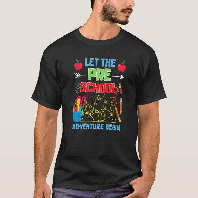 Camiseta Let The Pre K Adventure Begin Fourth Grade Teacher (Anverso)