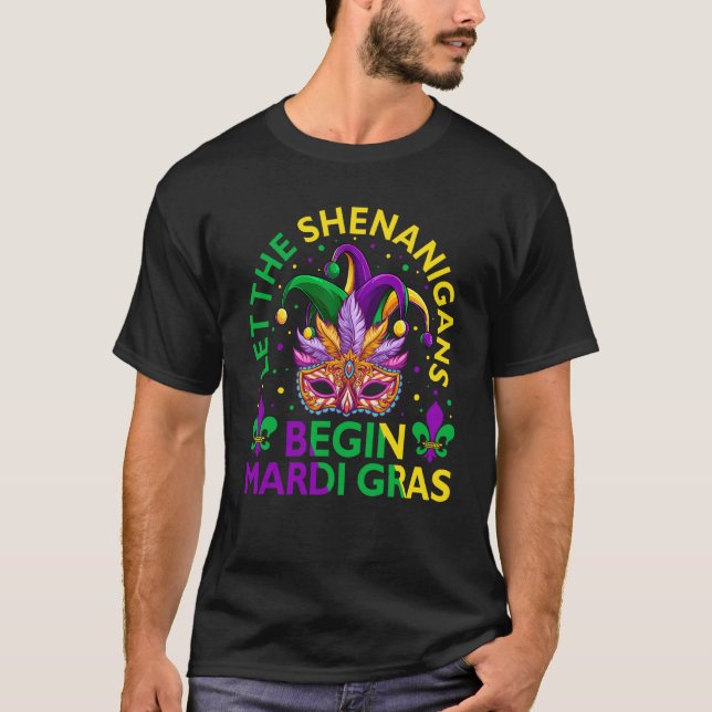 Camiseta Let The Shenanigans Begin Mardi Gras 2023 Purim Ma (Anverso)
