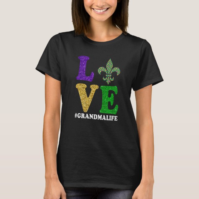 Camiseta Let The Shenanigans begin Mardi Gras y'all grandma (Anverso)