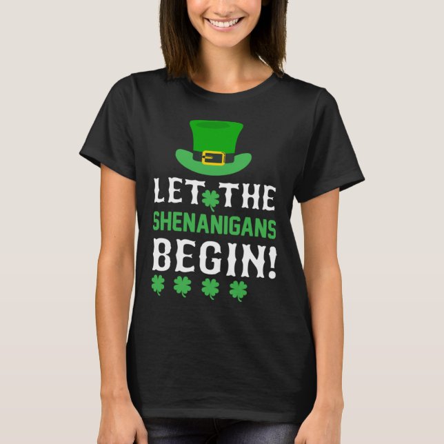 Camiseta Let the Shenanigans Begin Shamrock Hat (Anverso)