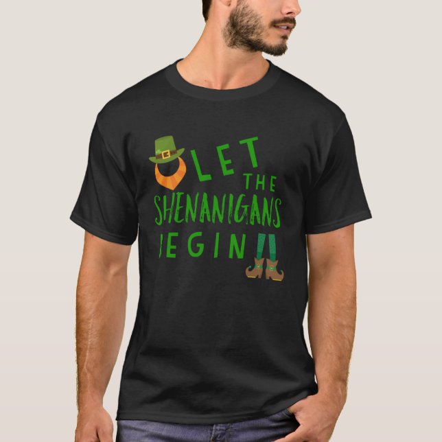 Camiseta Let the Shenanigans Begin  St Patrick's Day Leprec (Anverso)
