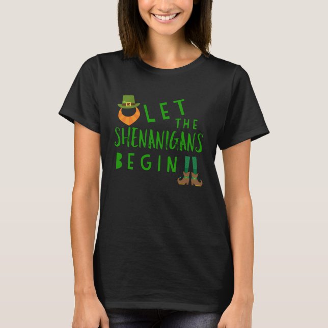 Camiseta Let the Shenanigans Begin  St Patrick's Day Leprec (Anverso)