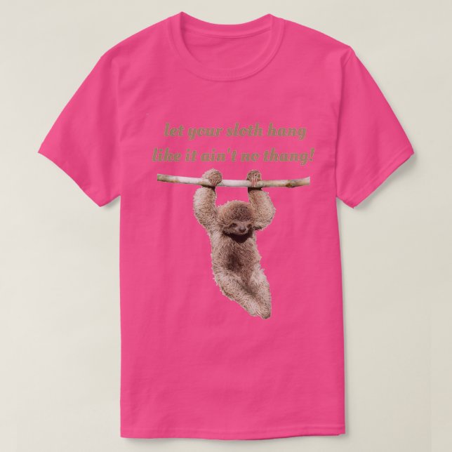 Camiseta Let your sloth hang Triblend (Diseño del anverso)