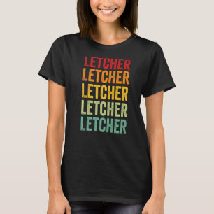 Camiseta Letcher County Kentucky Rainbow Text