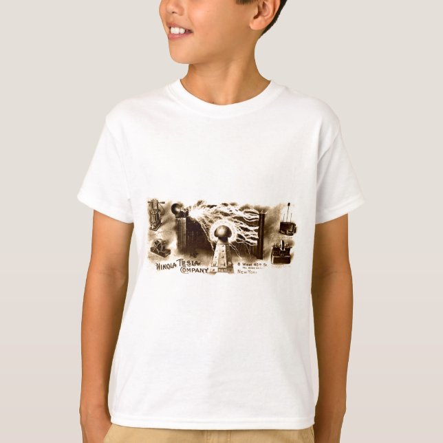 Camiseta Leterhead de Tesla Vintage (Anverso)
