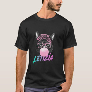 Camiseta LETIZIA Adorable nombre chica con gato lindo