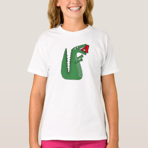 Camiseta Letra A Alligator Baby Bodysuit. Alpe animal