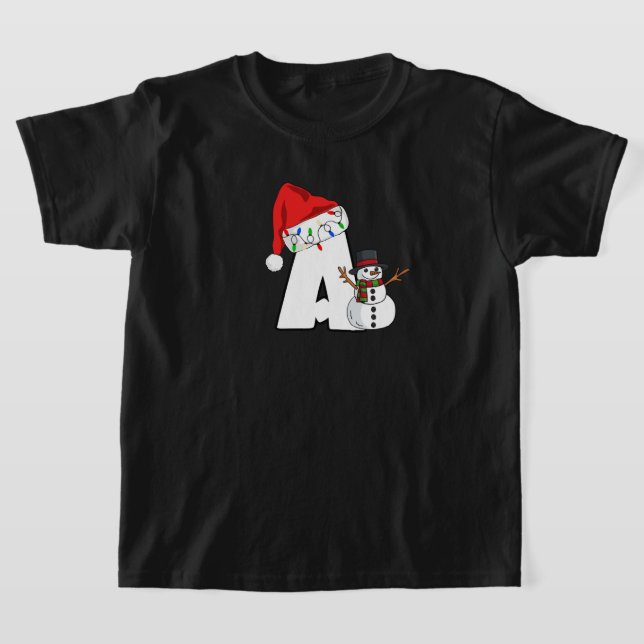 Camiseta Letra A blanca para Navidad (Distribución)