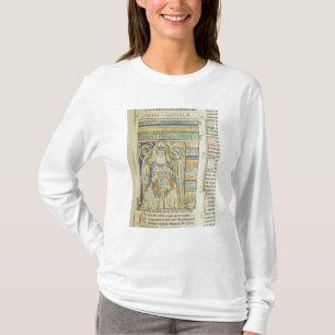 Camiseta Letra "A" de Historiated que representa las