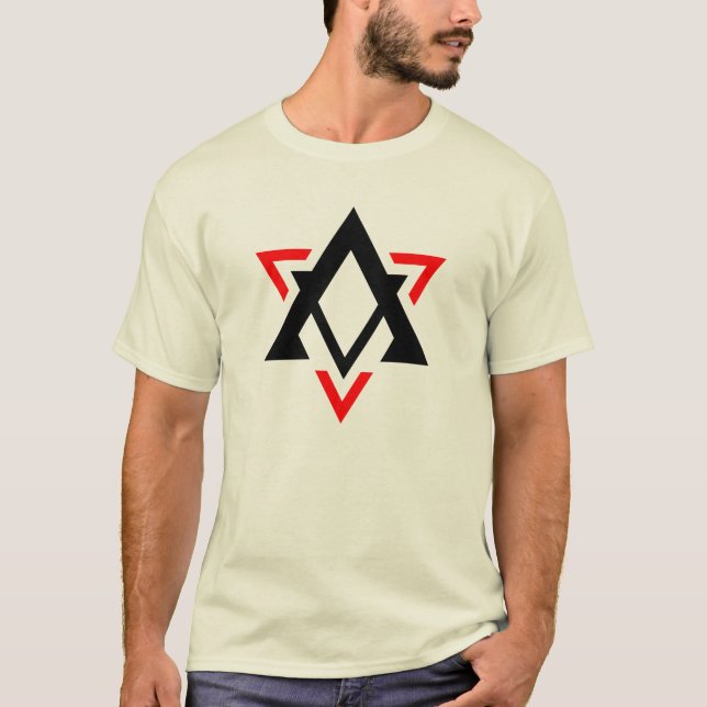 Camiseta Letra A de triángulo divertida Monograma (Anverso)