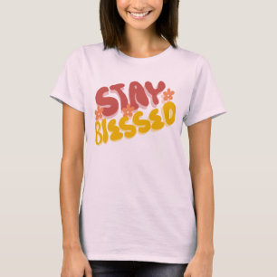Camiseta Letra a Mano Flor Bendita Groovy