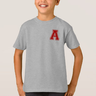 Camiseta Letra A - Monograma de alfabeto de nombre inicial