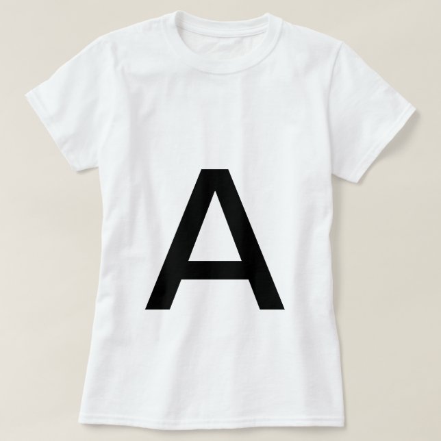 Camiseta letra "A" T-Shirt (Diseño del anverso)