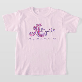 Camiseta Letra Abigail chicas Un nombre personalizado signi