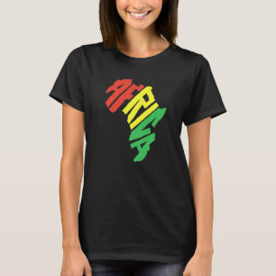 Camiseta Letra africana del continente reggae africanio Pri