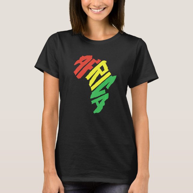 Camiseta Letra africana del continente reggae africanio Pri (Anverso)