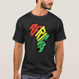 Camiseta Letra africana del continente reggae africanio Pri