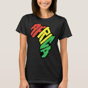 Camiseta Letra africana del continente reggae africanio Pri