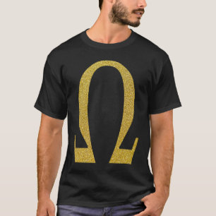Camiseta Letra Alfa Omega Alfabeto Griego