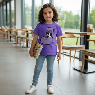 Camiseta Letra alfabeta T-Shirt J