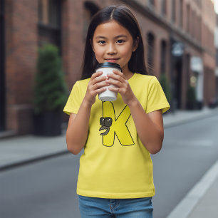 Camiseta Letra alfabeta T-Shirt K