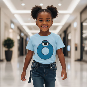 Camiseta Letra alfabeta T-Shirt O