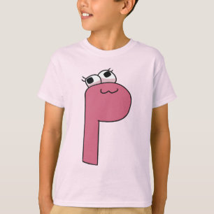 Camiseta Letra alfabeta T-Shirt P