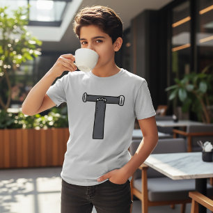 Camiseta Letra alfabeta T-Shirt T