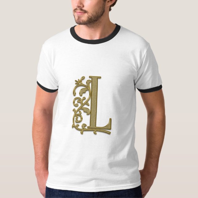 Camiseta Letra alfabética inicial (Anverso)